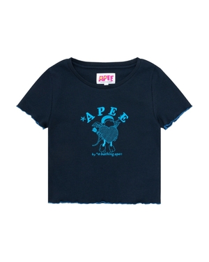 Chemisier Bape Graphique short sleeve Bleu Marine Bleu Femme | DAR-51388791